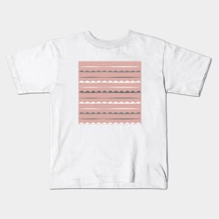 Stripes decor. pink. white. Kids T-Shirt